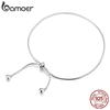 BAMOER Stylish Simple Anklet 925 Sterling Silver 25cm Adjustable Foot Chain Anklet Feet Leg Jewelry