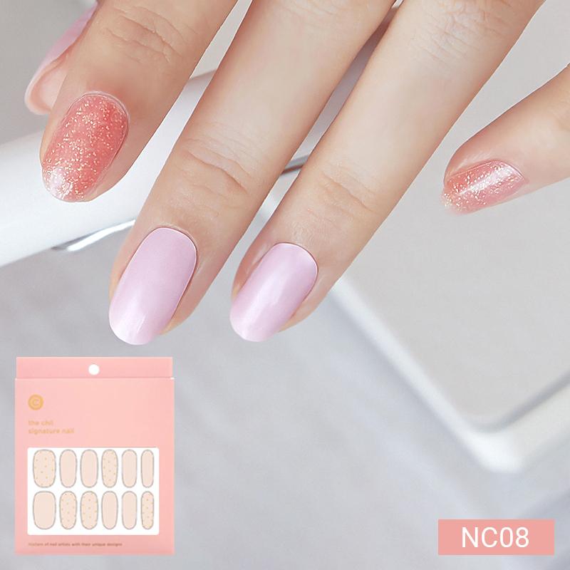 Пастельные полоски для ногтей 24 шт. | Самоклеящиеся типсы-наклейки, Мягкие розовые и лавандовые тона, Быстрый 5-минутный маникюр