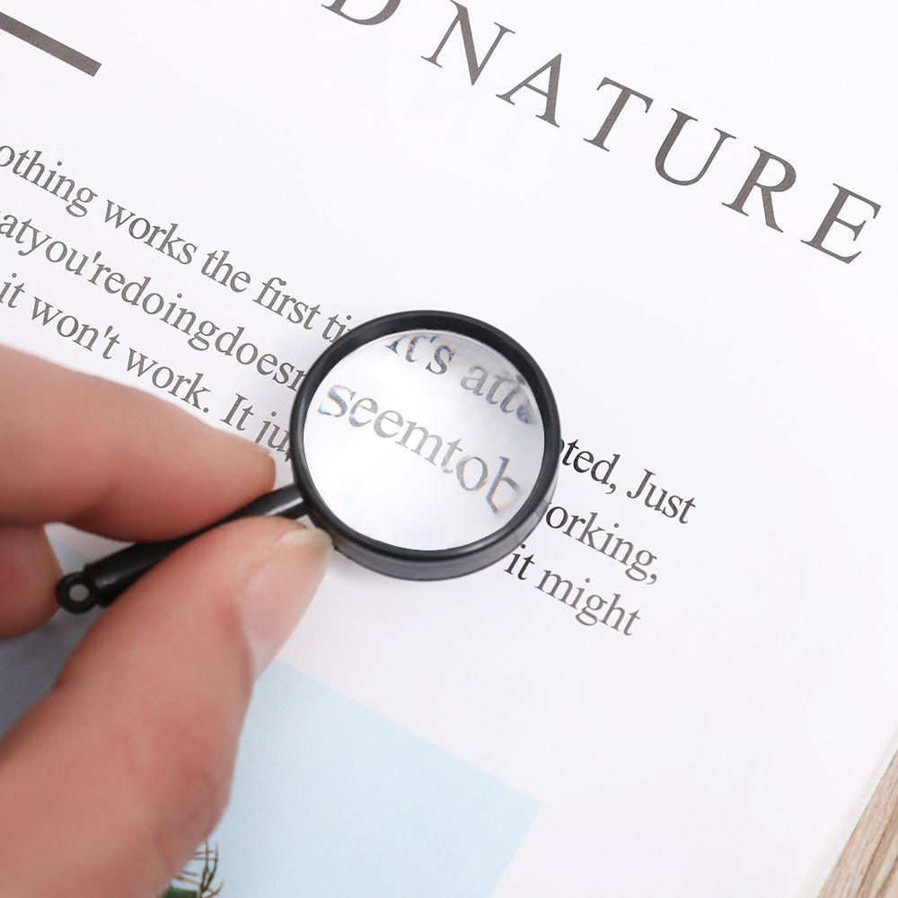 Pocket 25mm Educational Tool Hand Held Magnifier Reading Glass Lens Jewelry Loupe 5X Magnifying