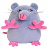 Pizza mouse plush doll Bissata mouse doll, sister, you haven't slept yet, pink claw blue skin chipmunk mouse doll.
