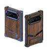 Складной чехол для Huawei Pura Xmax с текстурой грецкого ореха и металлической рамкой, безрамочный