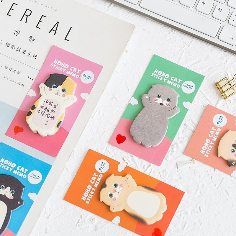 1 Pcs Cute Cat Series Sticky Note Student Message Sticker N Times Memo Pad Scrapbooking School Label Stationery