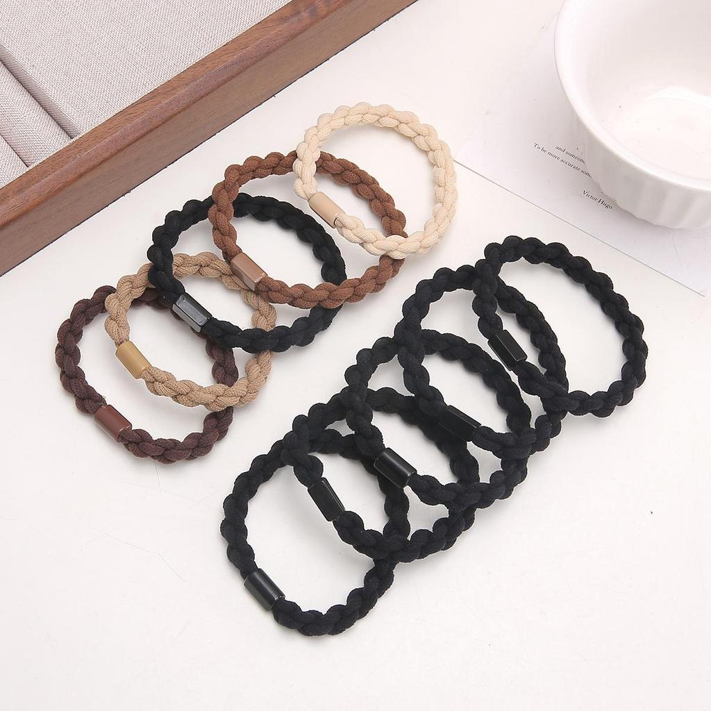 5Pcs High Elastic Fried Dough Twists Headband Hair Ring Head Rope Fashion Headwear For Girl Rubber Band Hair Accessories