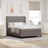 Box Spring Bed with Headboard Taupe 200 x 160 cm Fabric