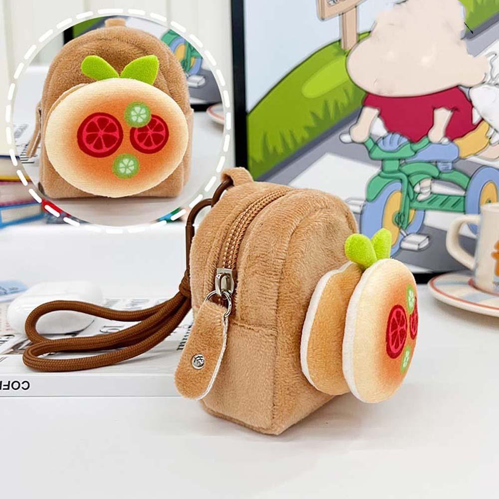Плюшевая маленькая сумочка в виде гамбургера из мультфильма «Брелок» Креативная сумка для хранения Capybara Подарки