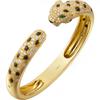 Kajia 925 Silver CNC Panther Bracelet – Smooth Half-Diamond & Full-Diamond Fashion Cheetah Double-Headed Leopard Bangle