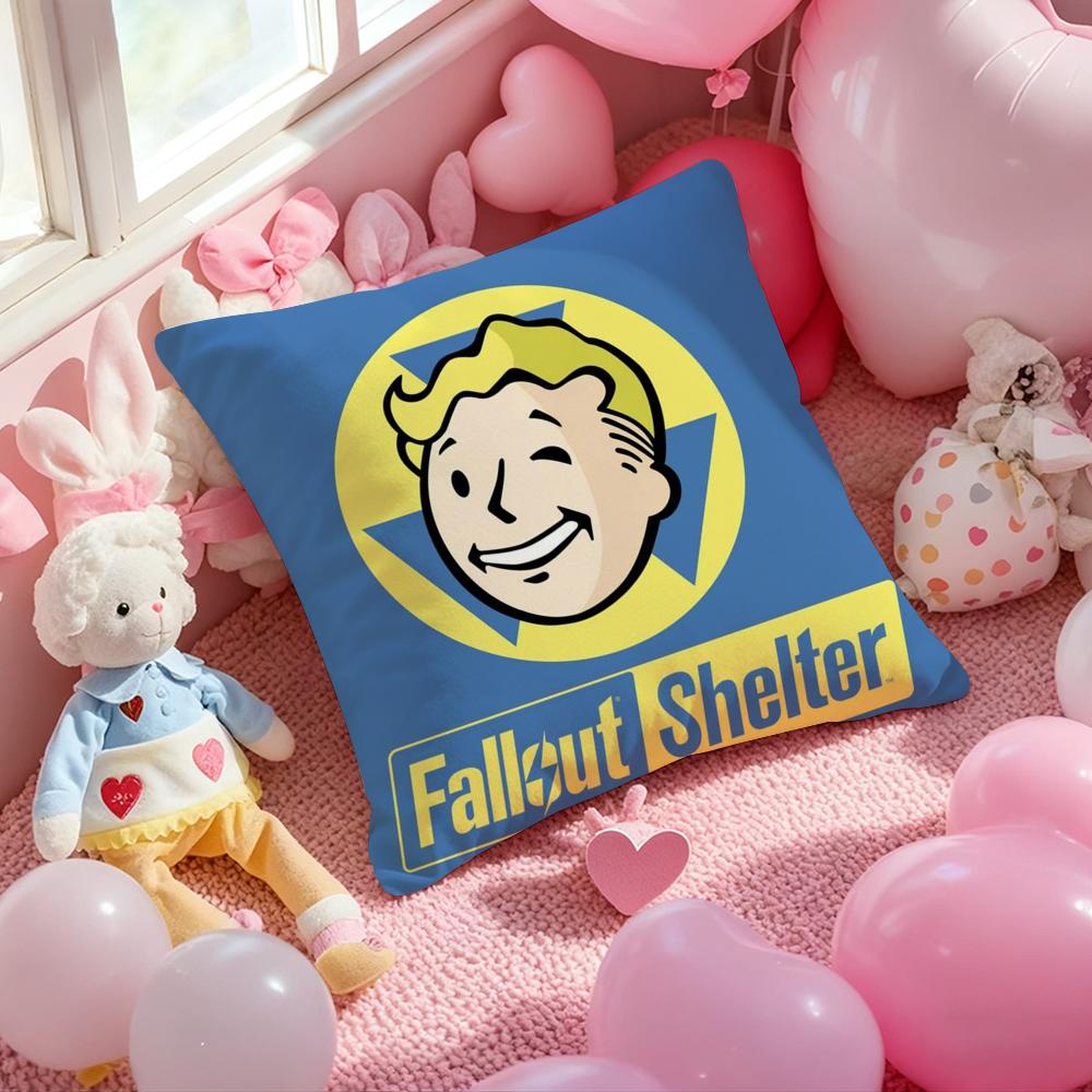 Смешная Наволочка S-Shelter F-FalloutS Мягкая Плюшевая Ткань Двусторонняя Печатная Наволочка Теплая Зимняя Подушка для Дивана