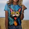 Summer Women's T Shirt Funny Animal 3d Print Oversized Clothing Fashion Crew Neck Casual Short Sleeve Pullover Female T-Shirts