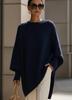 2025 European and American cross-border autumn and winter crew neck pullover knitted sweater women's loose lazy style solid color women's sweater
