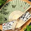 Chinese Style Bamboo Fan Butterfly Handheld Fan Dance Props Tassel Folding Fan  Girl Gift