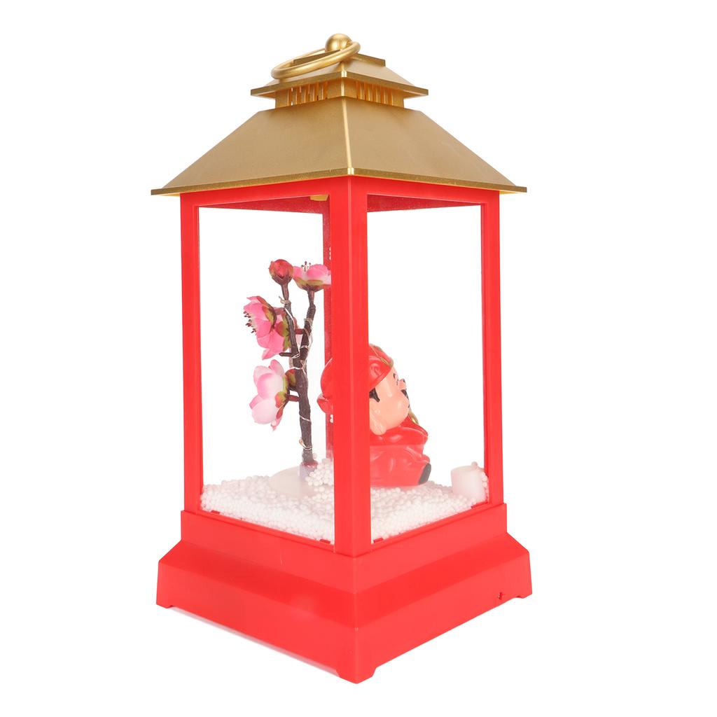 God of Wealth Snow Globe Lantern USB Powered Lighted Musical Snow Globe Lantern Decoration for New