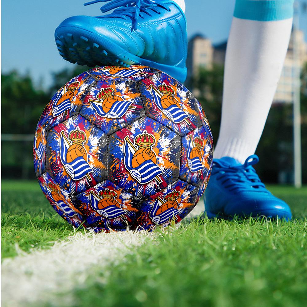 Real Sociedad FC Size 5 Standard Football Durable Training Match Soccer Ball for Adult Outdoor Sports