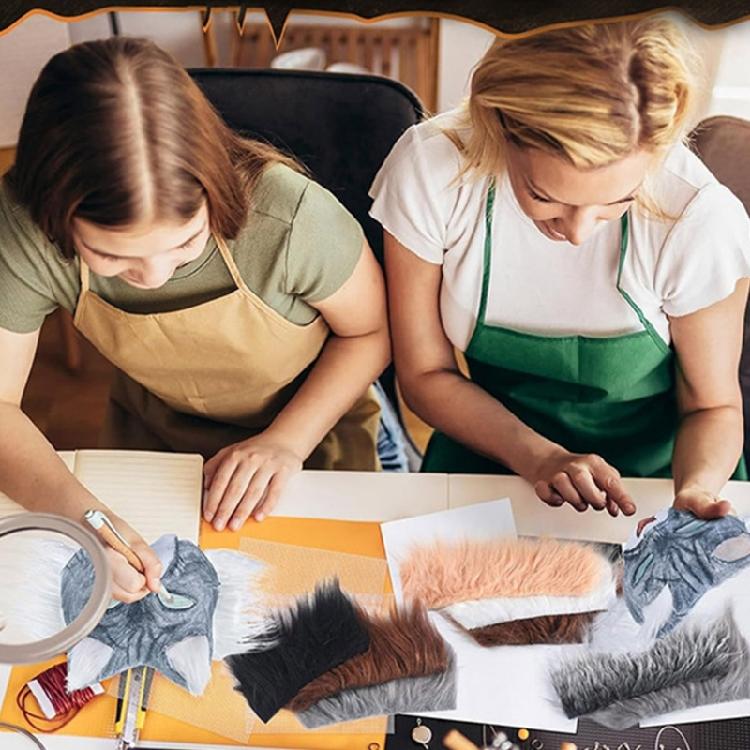 29/42 штуки Маска для лица животного кошки с пушистой отделкой, сетка для глаз для рисования, маска из белой бумаги, неокрашенная маска для маскарада