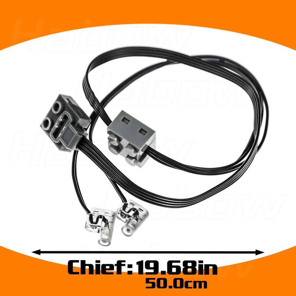 Habow Technic Power Functions Light 8870 Compatible with LEGO Motor Technic Parts (3-Pack) MOCs,