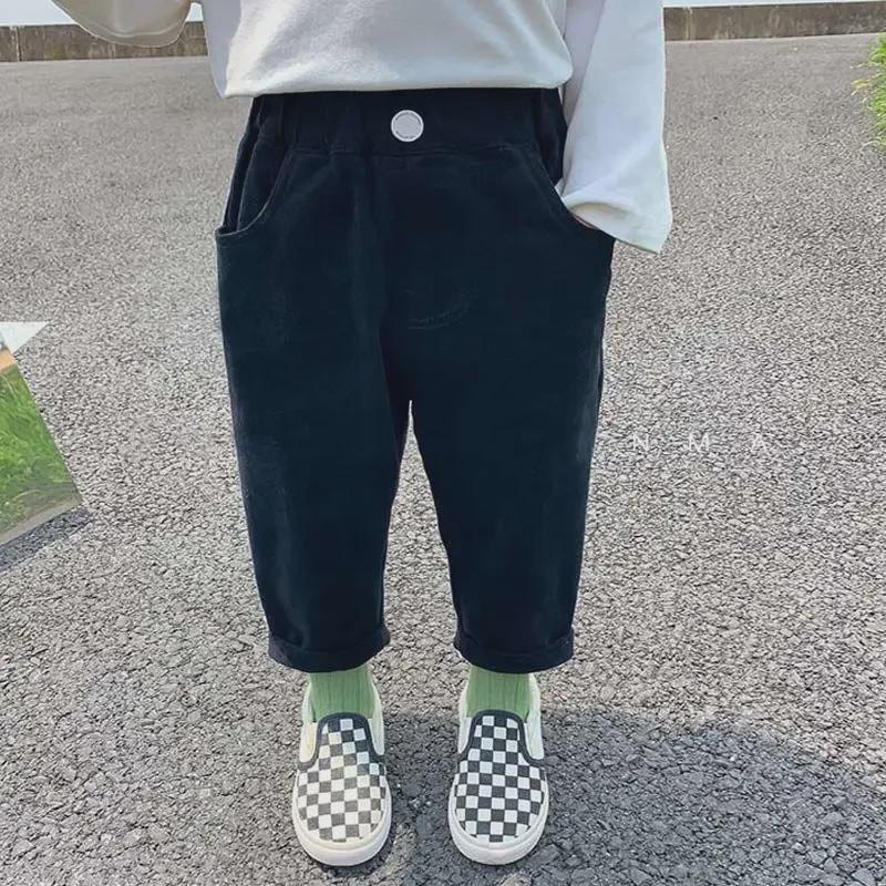 Детские стильные корейские белые джинсовые повседневные брюки для мальчиков и девочек – модные брюки на весну и осень