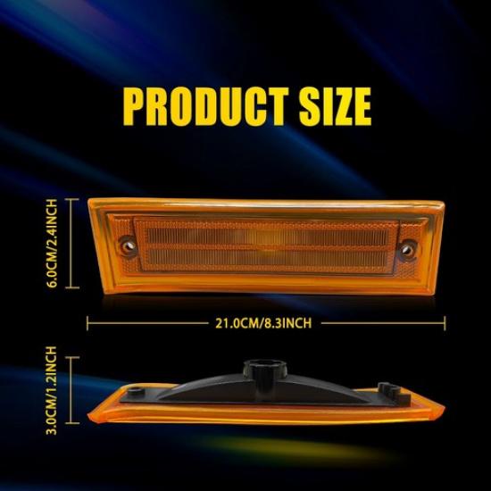 2PCS Side Amber Marker Signal Housings Light For K5 Chevrolet Blazer 1981-1991