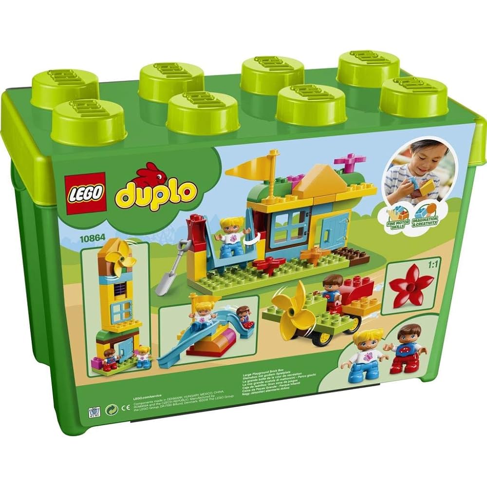 LEGO DUPLO Зеленый Супер Делюкс Контейнер Большой Парк Набор 10864 с Строительными Кубиками и Фигурками