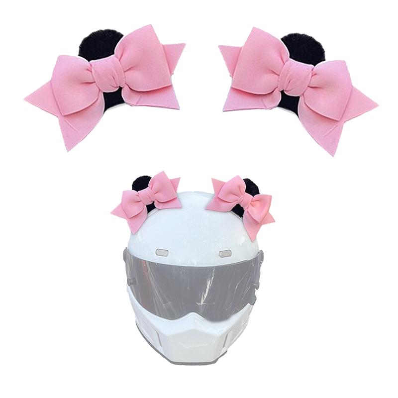 2 шт. украшения для шлема мотоцикла бабочка узел уши для езды на лыжах шлем наклейка декор косплей стилизация аксессуары