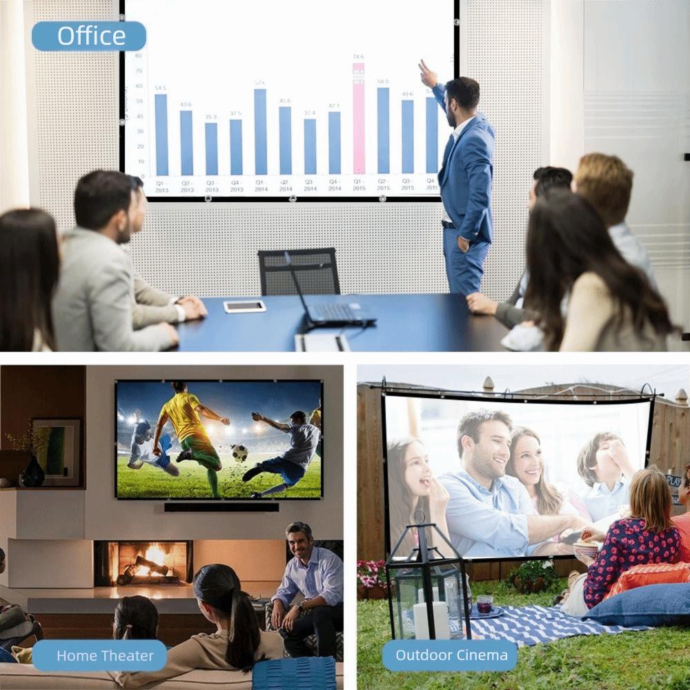 16:9 Foldable Projection Screen Video Equipments Folding Soft Screen Projector Screen Theater