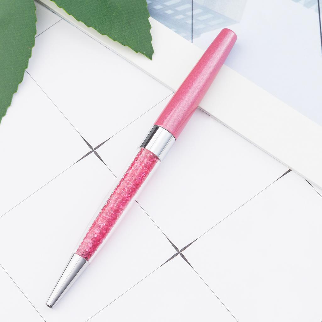 1 шт. креативная кристальная шариковая ручка канцелярские принадлежности для офиса и школы вращающийся металлический роскошный бренд высококачественный ролик розовое золото