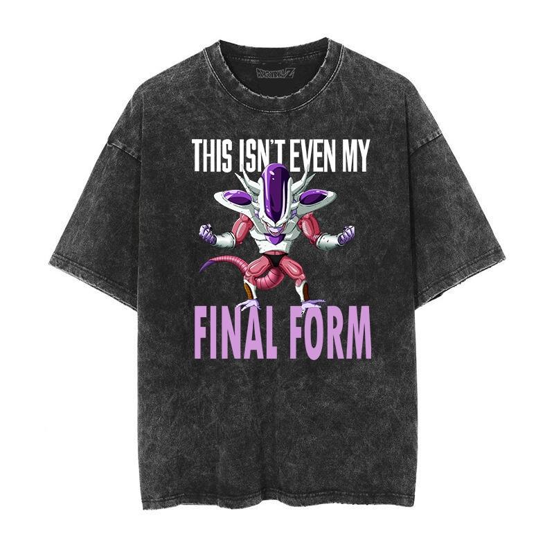 Dragon Ball Broly Super Saiyan Green Flame Nostalgic Washed Men T-Shirt Cotton Men's and Women's Summer Top