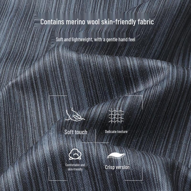 Shanshan Мужская рубашка в стиле business casual с длинным рукавом