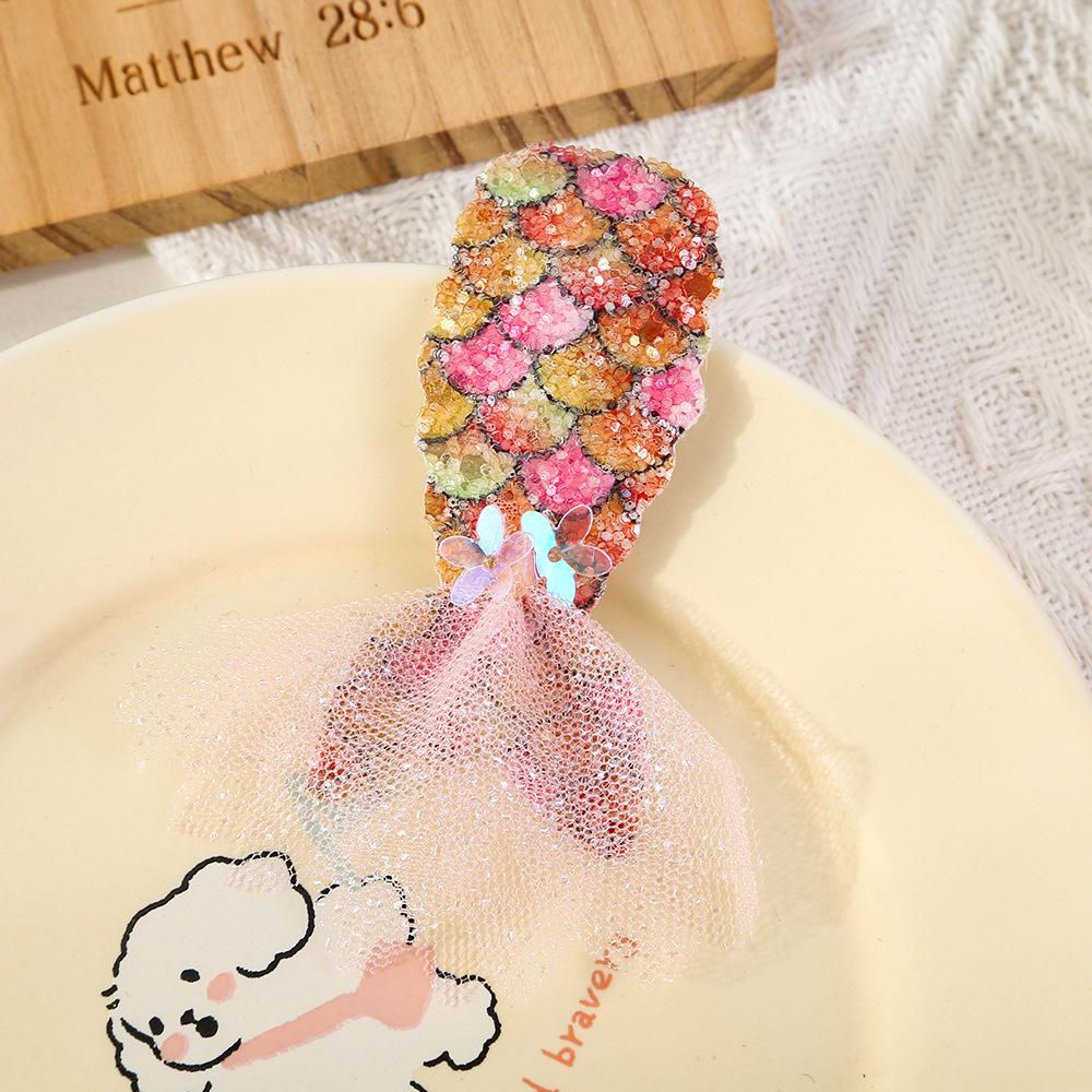 Mermaid Sequin Hairpin Clip for Girls - Cute Princess Bangs Headdress