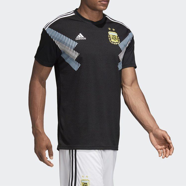 adidas Футбольные майки Аргентины Мужские Черные Умеренный Прямой крой CD8565