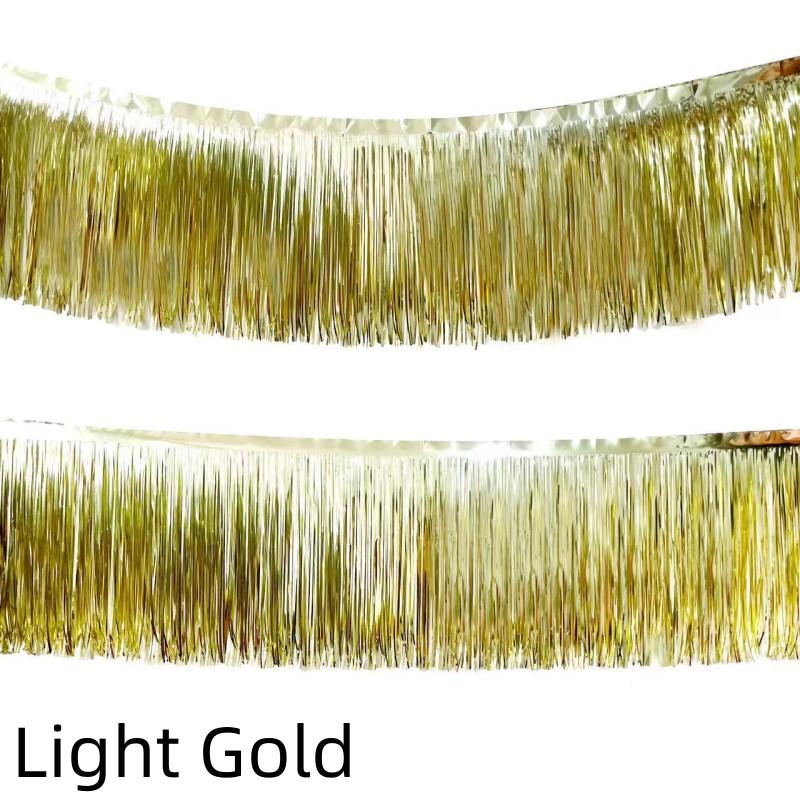2/1 упаковка фольгированной бахромы гирлянды металлической мишуры растяжки баннеры для парада поплавки день рождения свадьба рождественская вечеринка декор