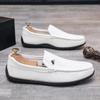Мужская обувь 2024 новая повседневная одинарная обувь закрывает ноги мягкая подошва мужская кожаная обувь ленивая на одной педали повседневная мужская обувь Doudou