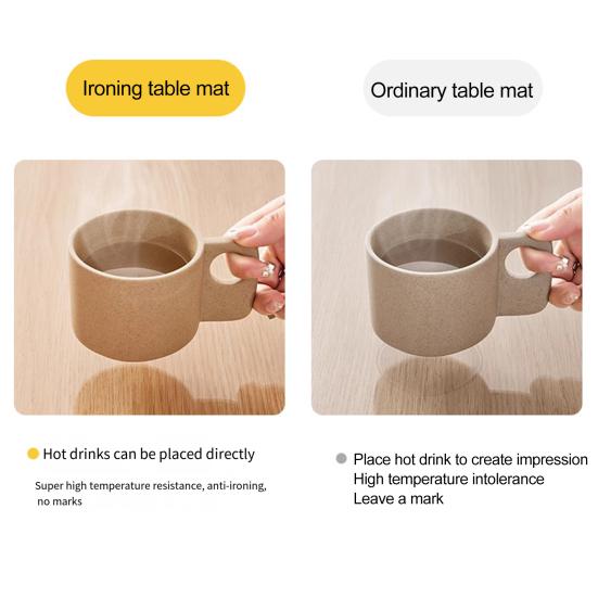 Прозрачный обеденный коврик утолщенный видимый круглый защитный коврик для стола маслостойкий нескользящий тепло