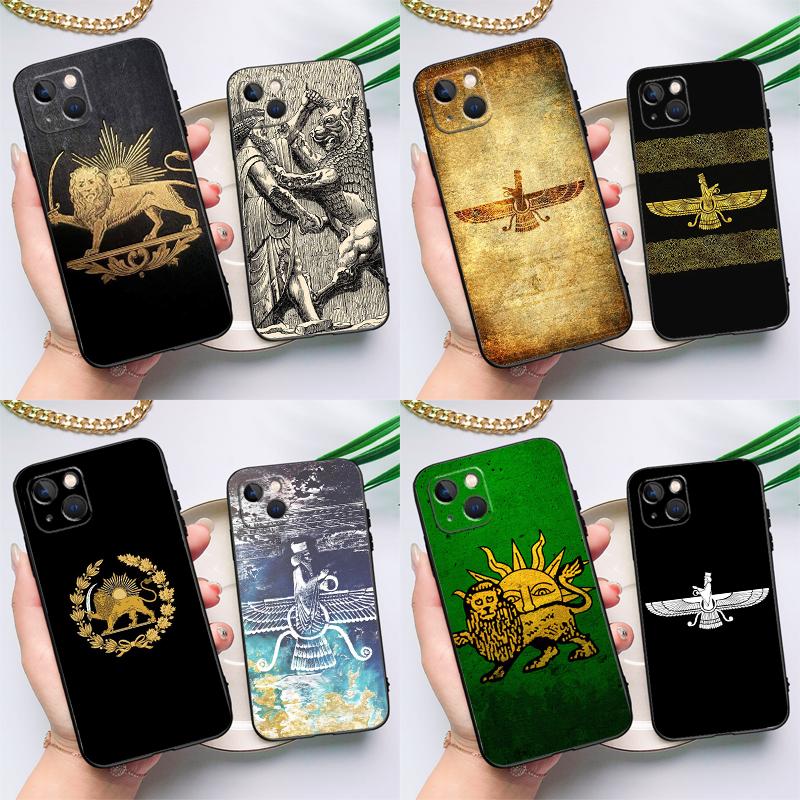Persian Empire Ahura Mazda Phone Case For iPhone 17 16 15 14 12 11 13 Pro Max Plus 12 13 Mini 16e 17 Air Cover Coque