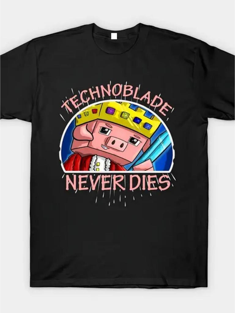 Technoblade Never Dies T-Shirttop Gifts for Valentines Day Gifts for Boyfriend And Girlfriend 230G