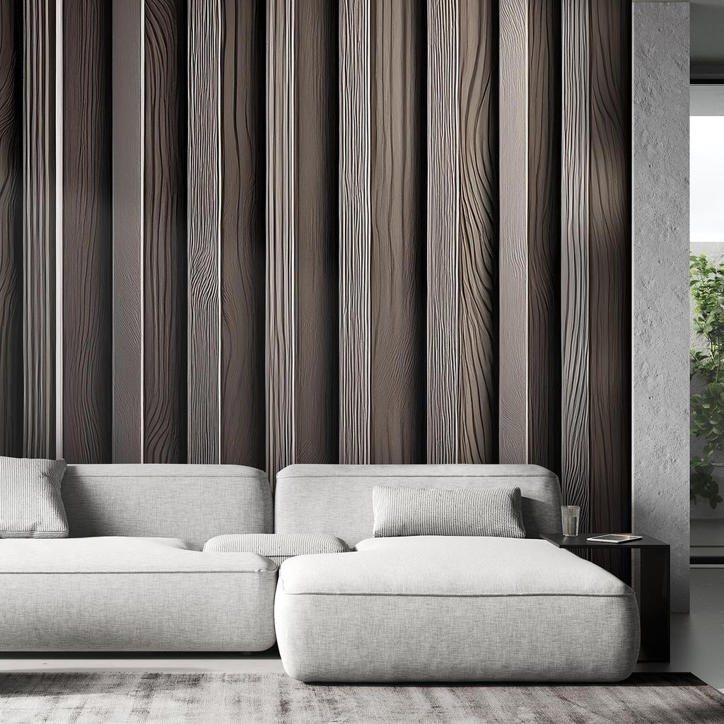 Wallpaper 3D wood texture