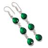 Natural Chrome Diopside Gemstone 925 Sterling Silver Jewelry Earring 2.52" U1j36