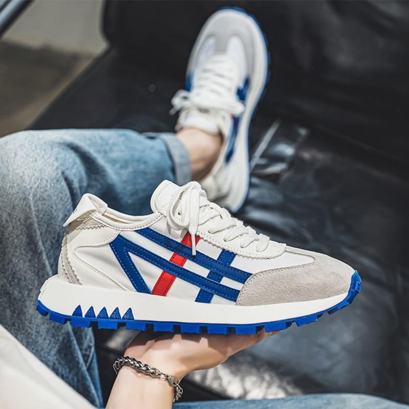 Мужская обувь, модная дышащая обувь на плоской подошве для мужчин, удобная дышащая обувь на толстой платформе, дизайнерская спортивная обувь