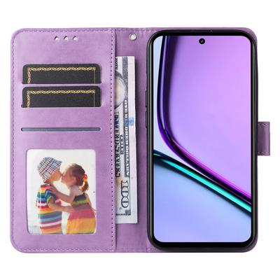 Для Realme C67 4G Чехол для мобильного телефона Тисненый PU кожаный чехол-подставка