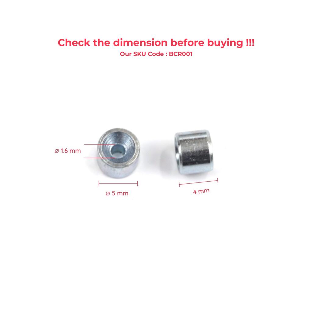 BCR001 100 шт., автомобильный оконный регулятор, намоточное устройство для ремонта, стальной трос, конец троса, фитинг, стопорная втулка, обжимная заклепка 5x4/1,6 мм 