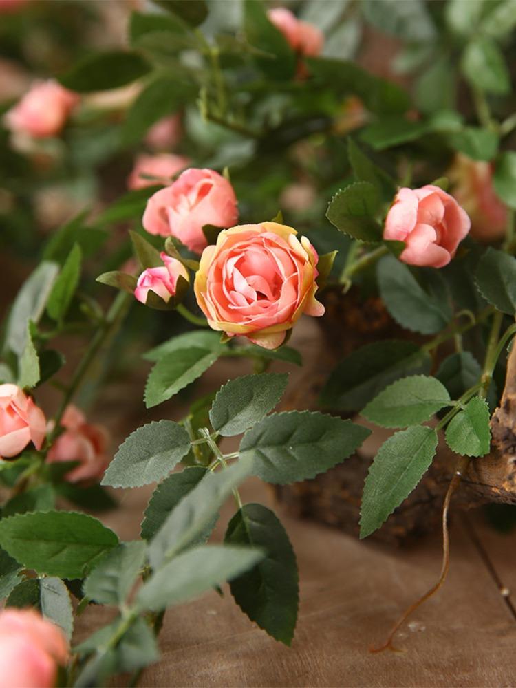 2 шт. искусственные подвесные цветы розы шелковая цветочная гирлянда плющ зелень искусственная цветочная лоза с ветками для стены дома комнаты сада свадебного украшения арки