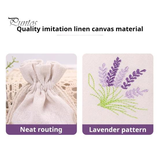 12 шт., сумки с вышивкой лаванды, пустые сумки для хранения с завязками, износостойкие, широко используемые сумки для хранения конфет и ювелирных изделий