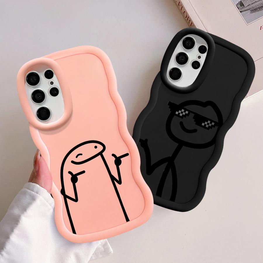 Крутой Чехол-Крышка для Телефона с Мягким Рисунком 'Cool Line People' для Samsung Galaxy S22 Ultra S24 S20 FE S21 S25 S23 Plus A25 A26 A34 A54 A35 A55 A24 A36