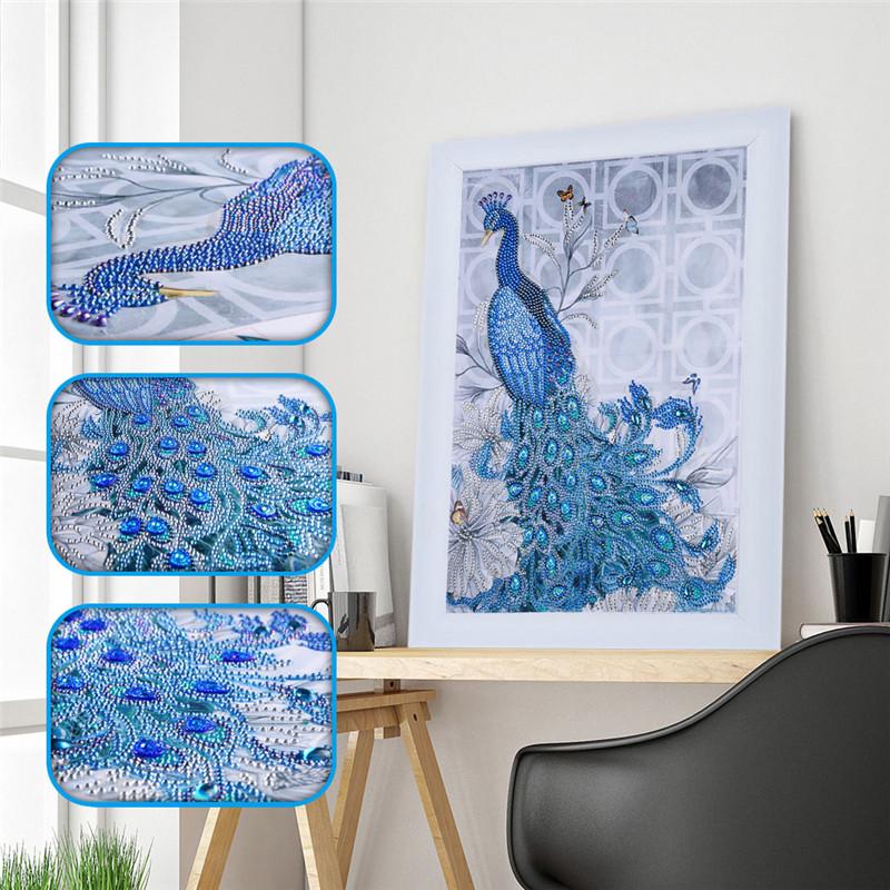 Частичный горный хрусталь павлин 5D DIY алмазная живопись специальные аксессуары для алмазов, алмазная вышивка