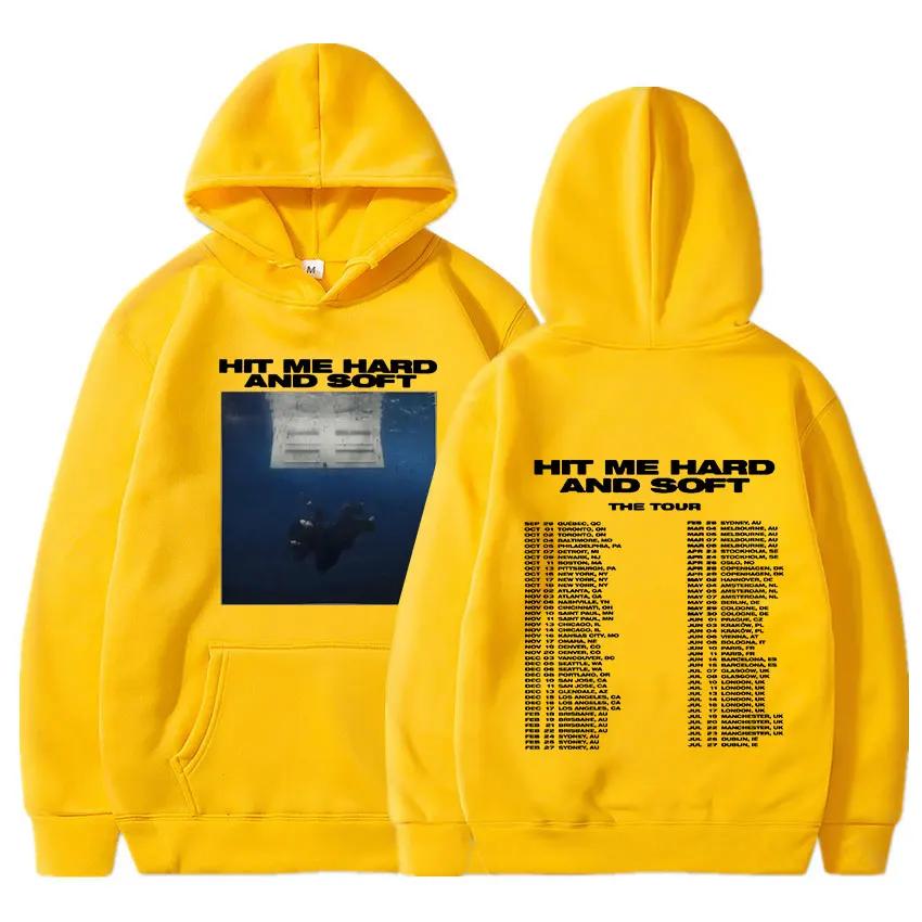 HIT ME HARD AND SOFT Men Plus Size Print Sports Hoodie Hip Hop Rock Fashion Casual Y2K Trend Autumn Winter Sweatshirt  Clothing