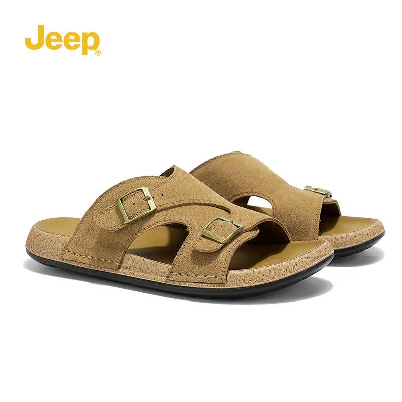 Jeep Мужские летние уличные нескользящие шлепанцы