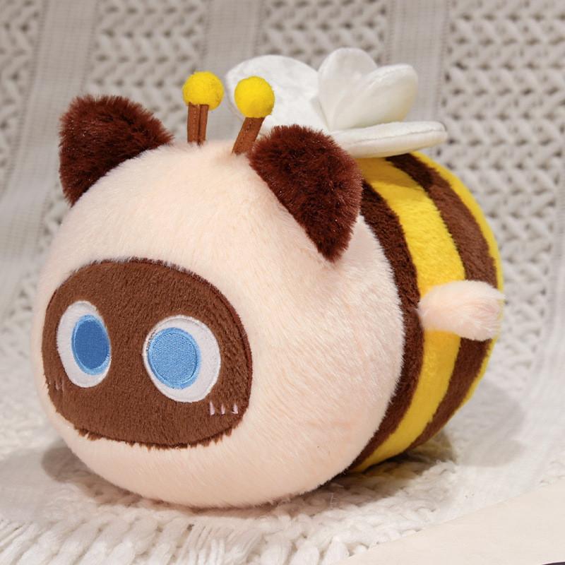Милая плюшевая игрушка кошка и пчела из ткани с коротким ворсом для детей и девочек, подарок