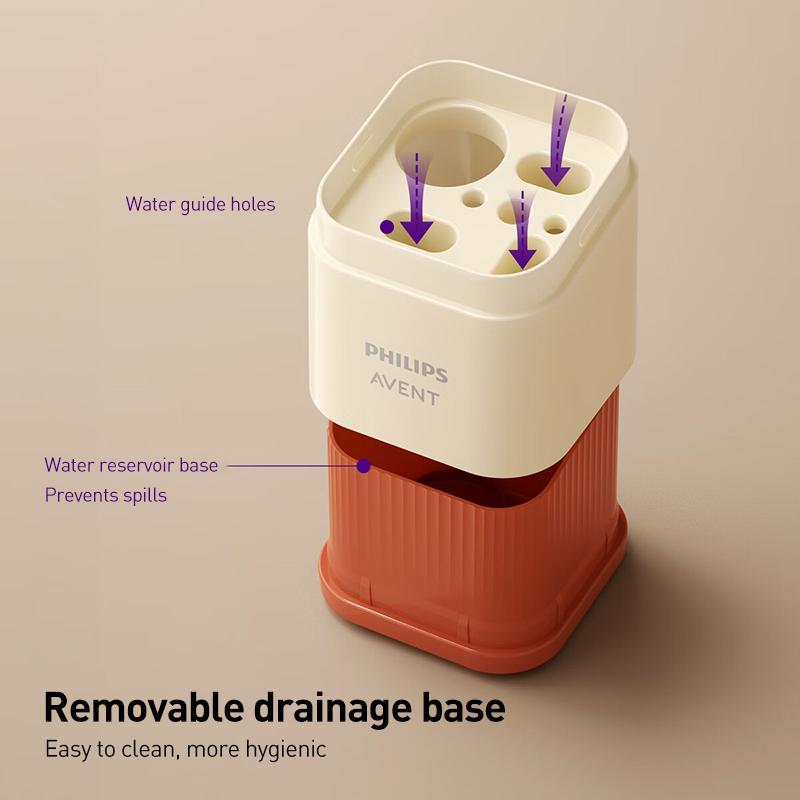 Philips Avent Bottle Cleaning Set Includes Draining Rack and Bottle Brush.