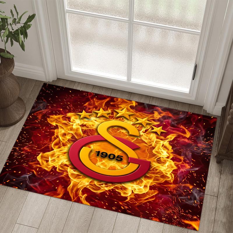 Дизайн Galatasaray FC Хрустальный Велюровый Ковер Уютный Не?Нескользящий ковер с принтом для спальни, гостиной, прихожей
