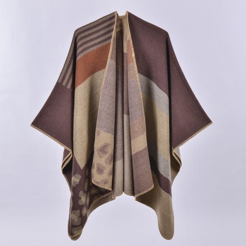 AEC Hand-sewn Edge Thickened and Lengthened Open Hot-selling Cape Air Conditioner Warm Decorative Shawl Scarf
