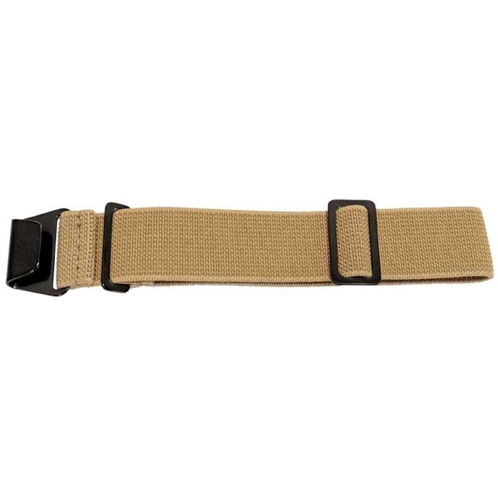 Bracelet montre - MY-MONTRE - 22mm - Nylon élastique - Kaki - Fixations acier inoxydable noir