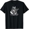 Unisexs Rock Cat Pattern Short Sleeve TShirts Funny 3D Guitar Cat Print Casual T shirt Outdoor Unisex Unisex Y2k Tops Summer Clothing